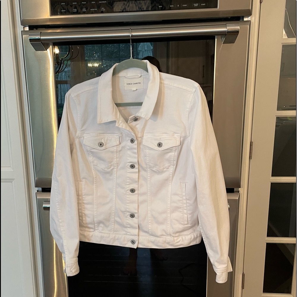 Vince Camuto white jean jacket -L